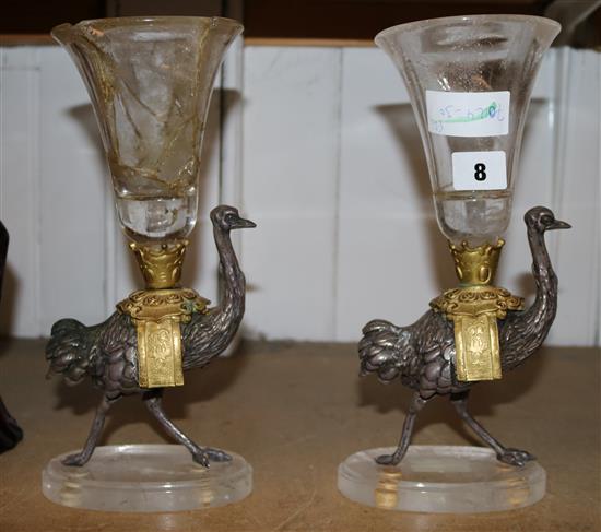 Rock crystal vases
